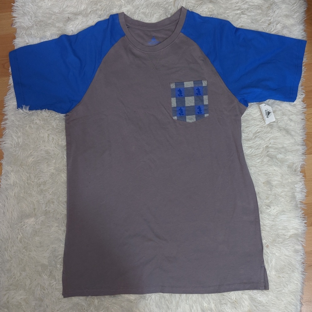 NWT Mickey Mouse Plaid Pocket Shirt